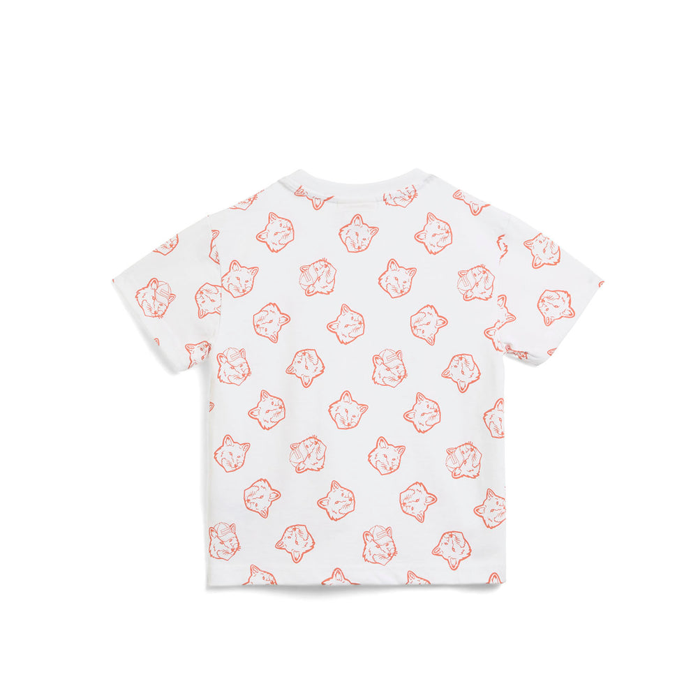 MK X HUNTER Kids Fox Head T-Shirt White/Burnt Orange