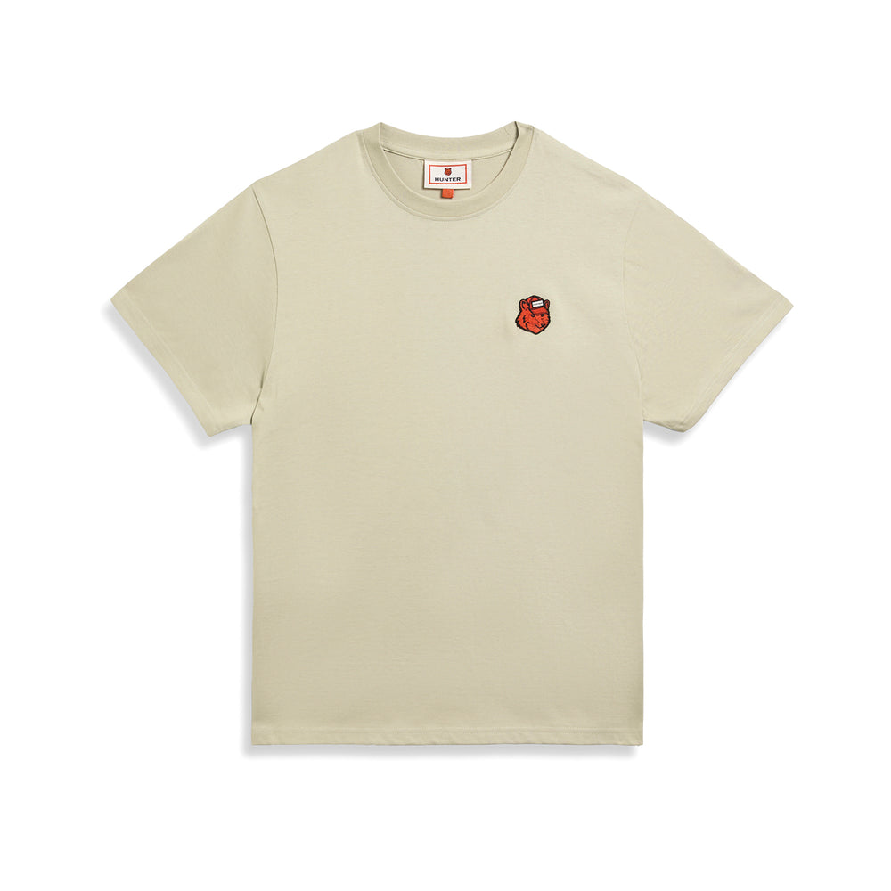 MK X HUNTER Fox Head Patch T-Shirt Stone Beige