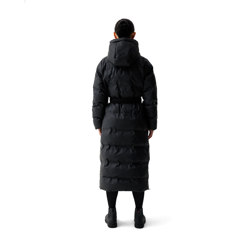 Women’s Hutchison PU Sonic Welded Long Puffer Jacket Hunter Black