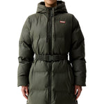 Women’s Hutchison PU Sonic Welded Long Puffer Jacket Kambaba Green