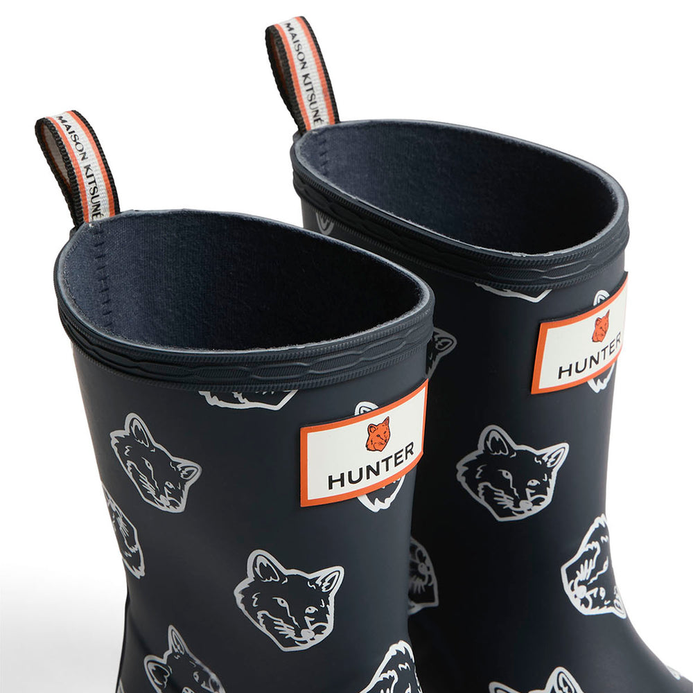 MK X HUNTER Fox Head Kids First Contrast Boots Night Sky/Burnt Orange