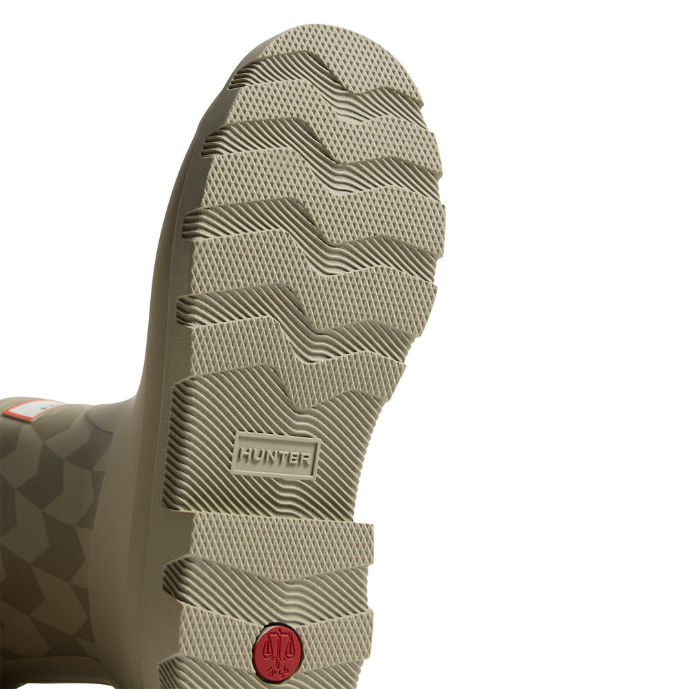 MK x HUNTER Chevron Downpour Short Boots Ashtree/Silver Sage