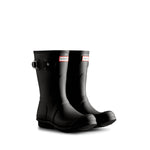 Women's Tri-Colour Logo Backstrap Short Wellington Boots Black