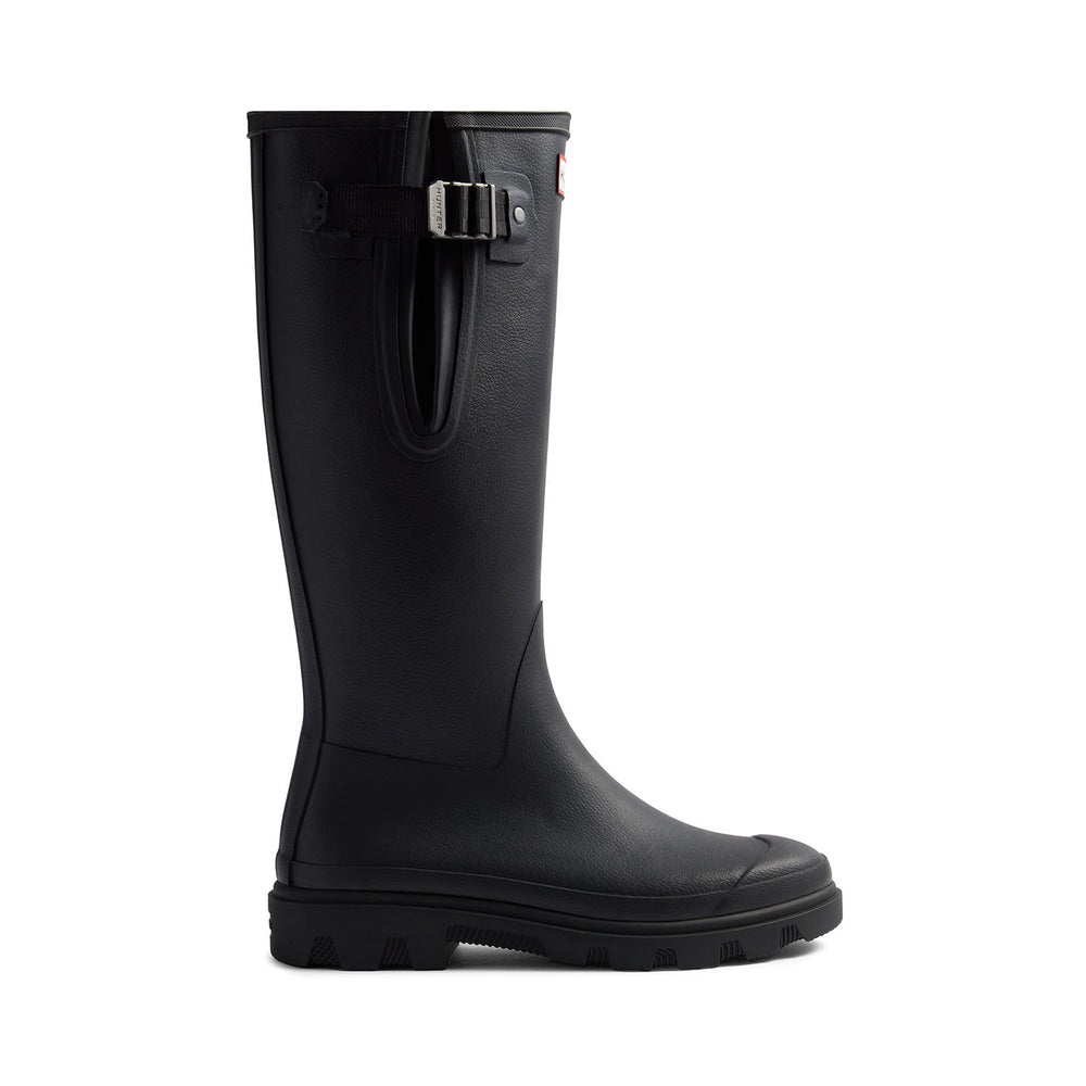 Women's Downpour Adjustable Tall Wellington Boots Black