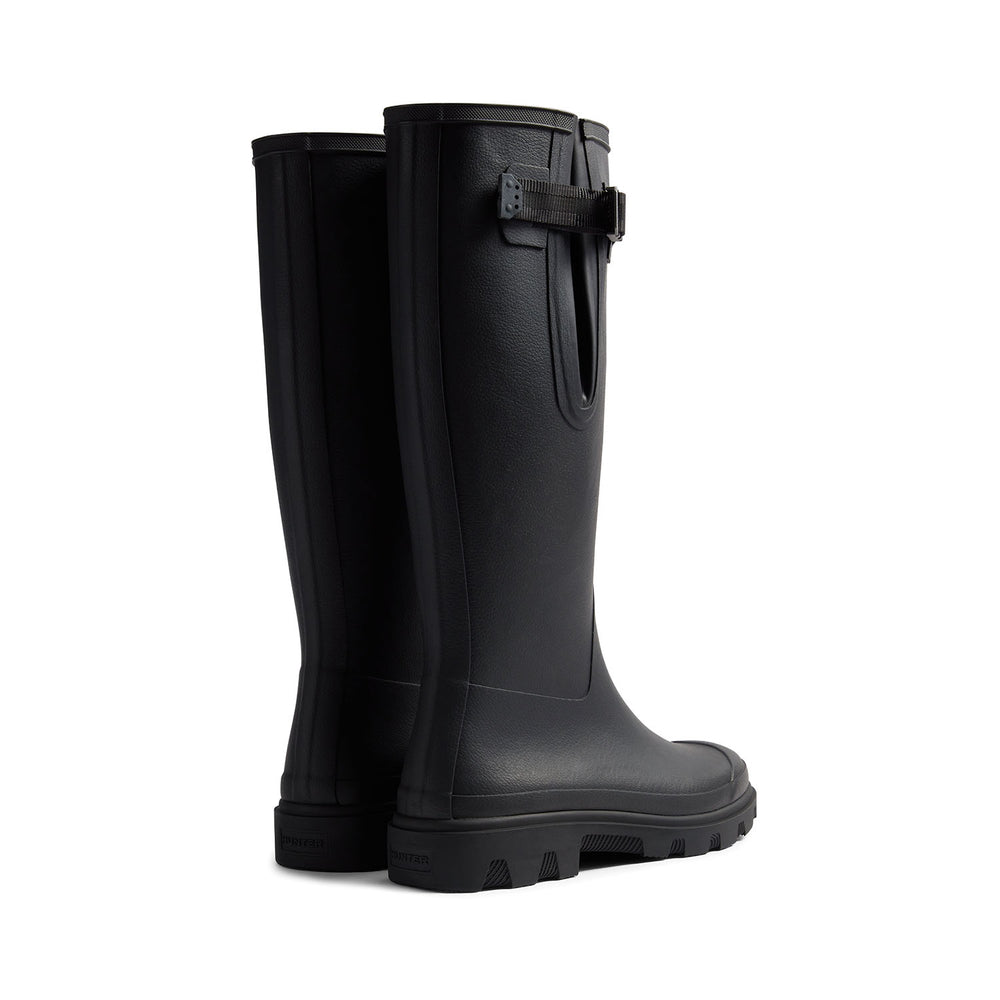 Women's Downpour Adjustable Tall Wellington Boots Black