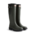 Women's Downpour Adjustable Tall Wellington Boots Dark Olive/Black