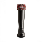 Recycled Fairisle Tall Boot Socks Black