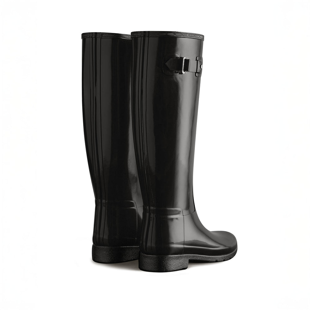 Women's Refined Tall Gloss Boots Black