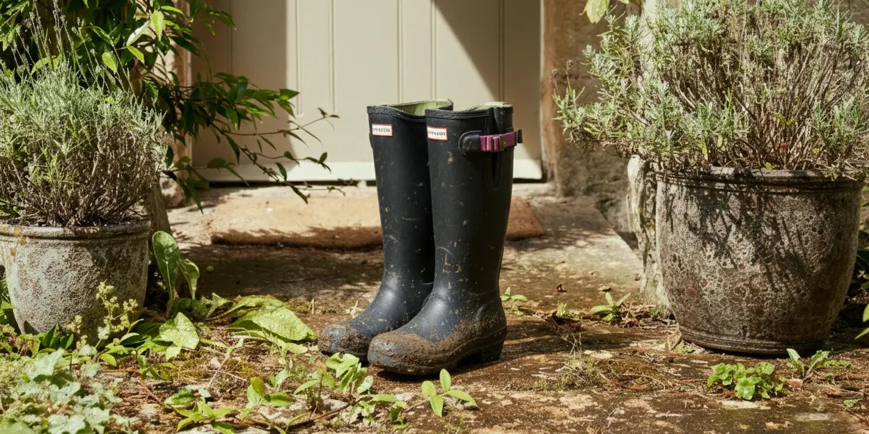 Hoe maak je natuurrubber laarzen het beste schoon?