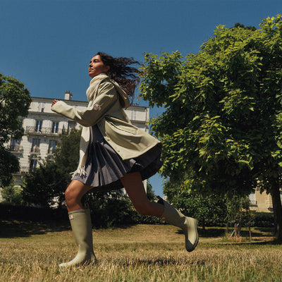 MK x HUNTER Unisex Downpour Tall Wellington Boots Ashtree/Pebble