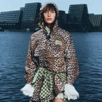 Unisex GANNI X Hunter Waterproof Poncho GANNI Leopard
