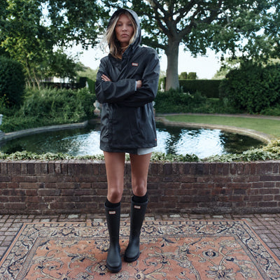Izzy PU Hooded Jacket Black