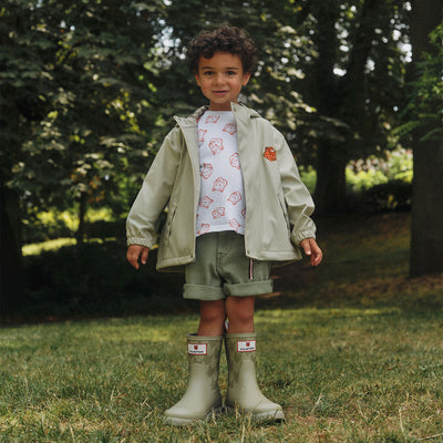 MK X HUNTER Kids Rain Jacket Stone Beige