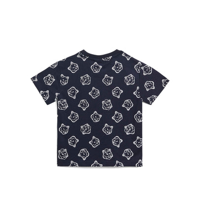 MK X HUNTER Kids Fox Head T-Shirt Night Sky/White