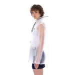 Unisex Izzy Clear Matte PU Hooded Jacket