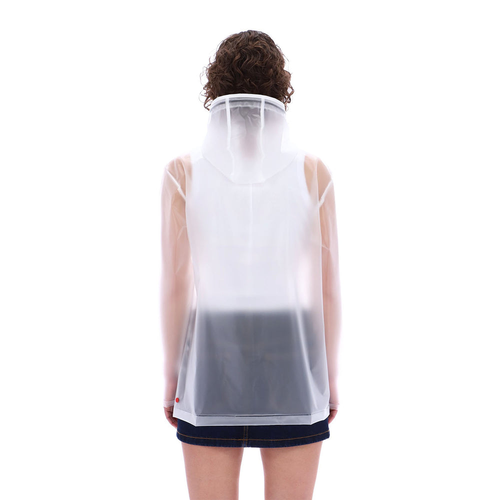 Unisex Izzy Clear Matte PU Hooded Jacket