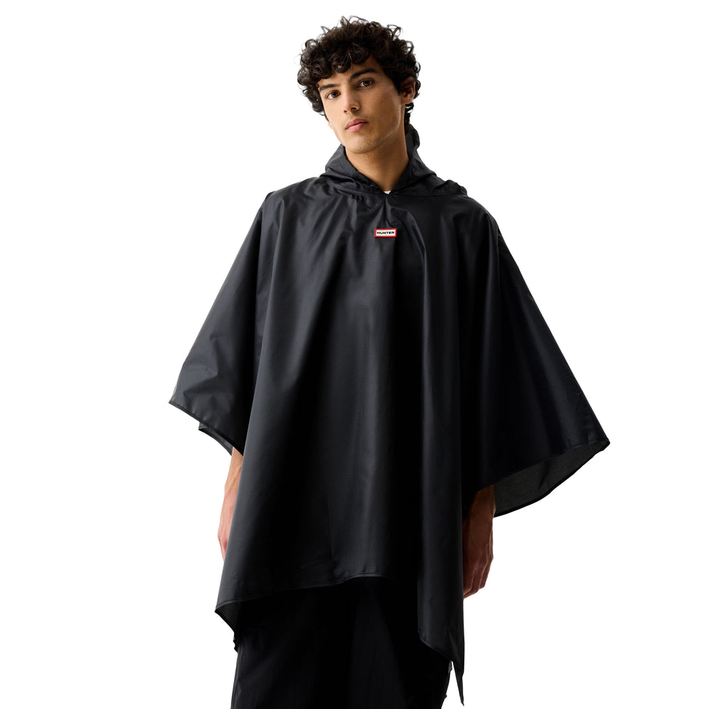 Unisex Packable Poncho Hunter Black