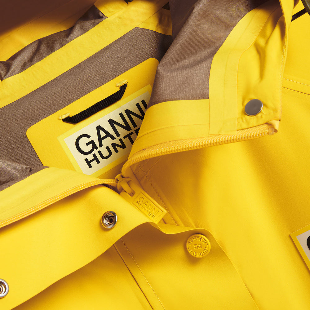 Unisex GANNI X Hunter Waterproof Poncho Lemon