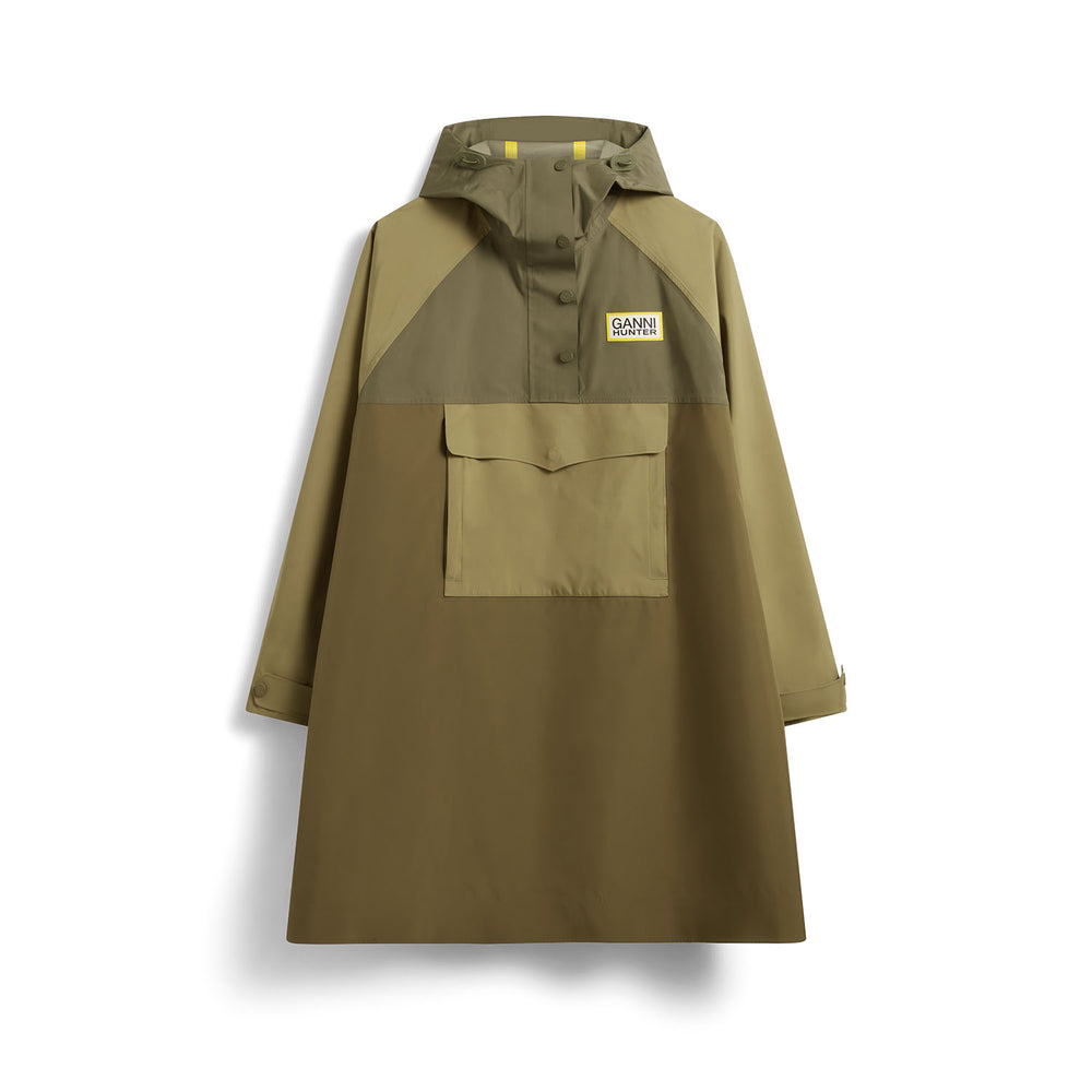 Unisex GANNI X Hunter Waterproof Poncho GANNI Green