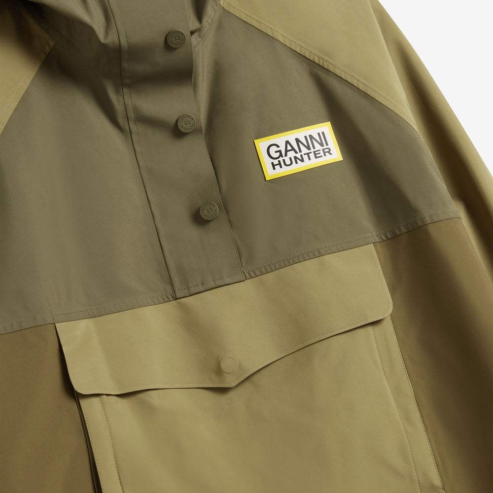 Unisex GANNI X Hunter Waterproof Poncho GANNI Green