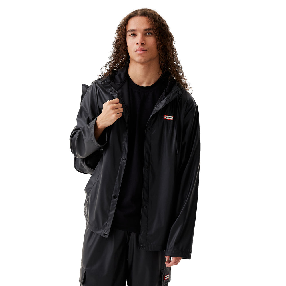 Izzy PU Hooded Jacket Black