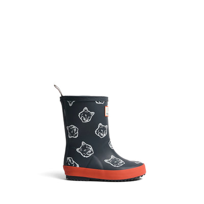 MK X HUNTER Fox Head Kids First Contrast Boots Night Sky/Burnt Orange