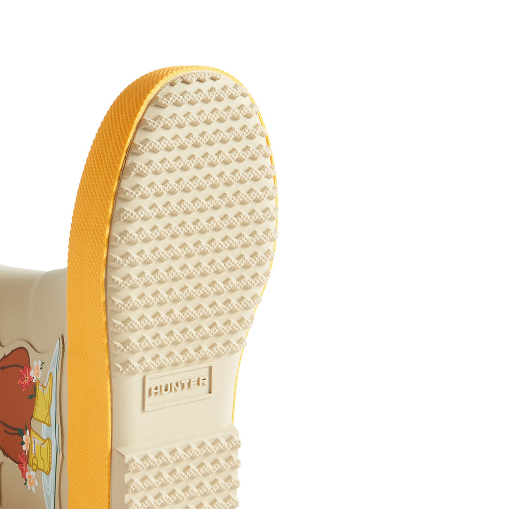 Original Kids First Bear Print Wellington Boots Gravel/Hunter Yellow