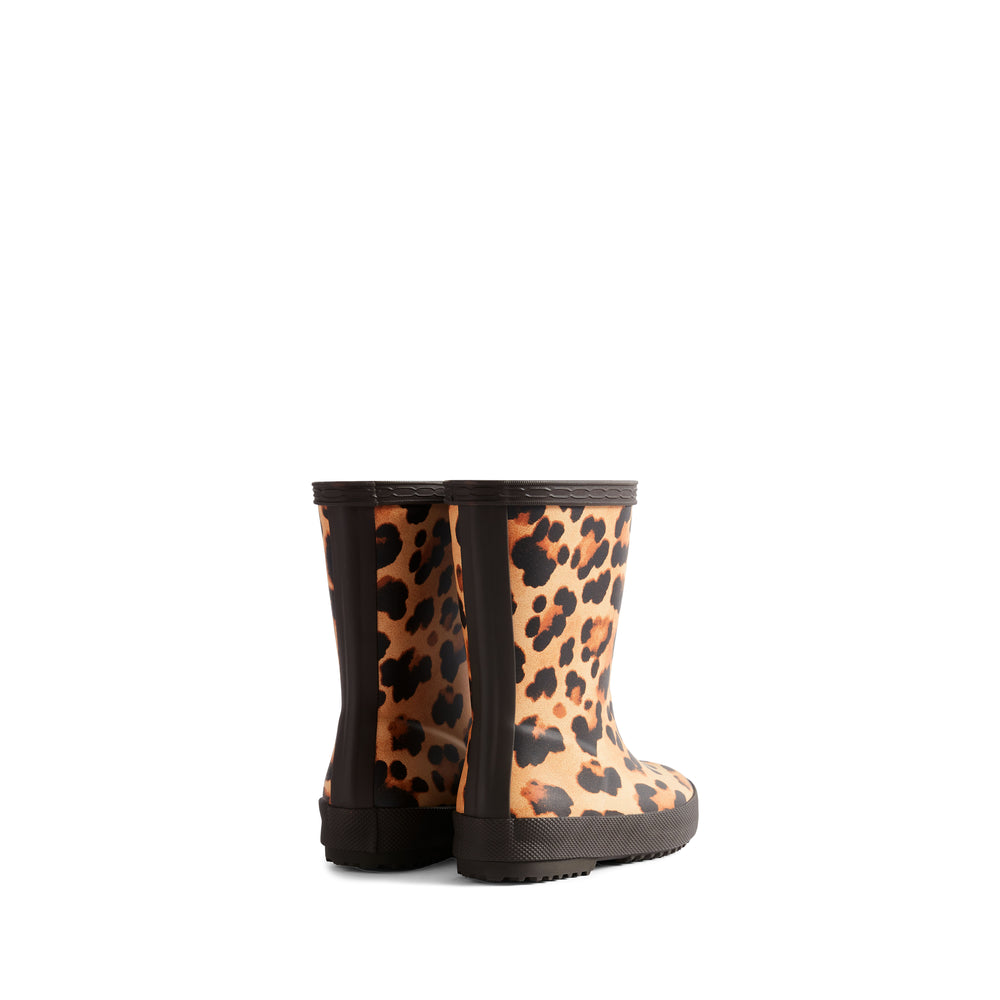 Original Kids First Leopard Print Wellington Boots Leopard Print/Chocoate Brown