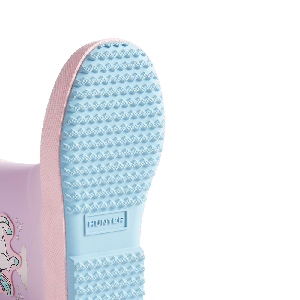 Original Kids First Unicorn Print Wellington Boots Blue Frost/Parfait Pink