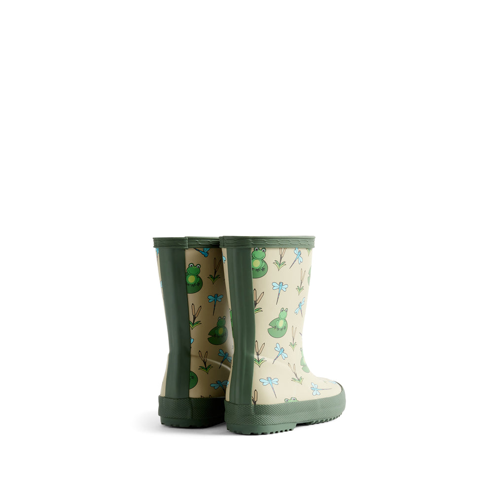 Original Kids First Lily Pad Print Wellington Boots Shore/Flexing Green