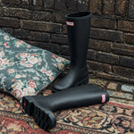 Unisex Downpour Tall Wellington Boots Black