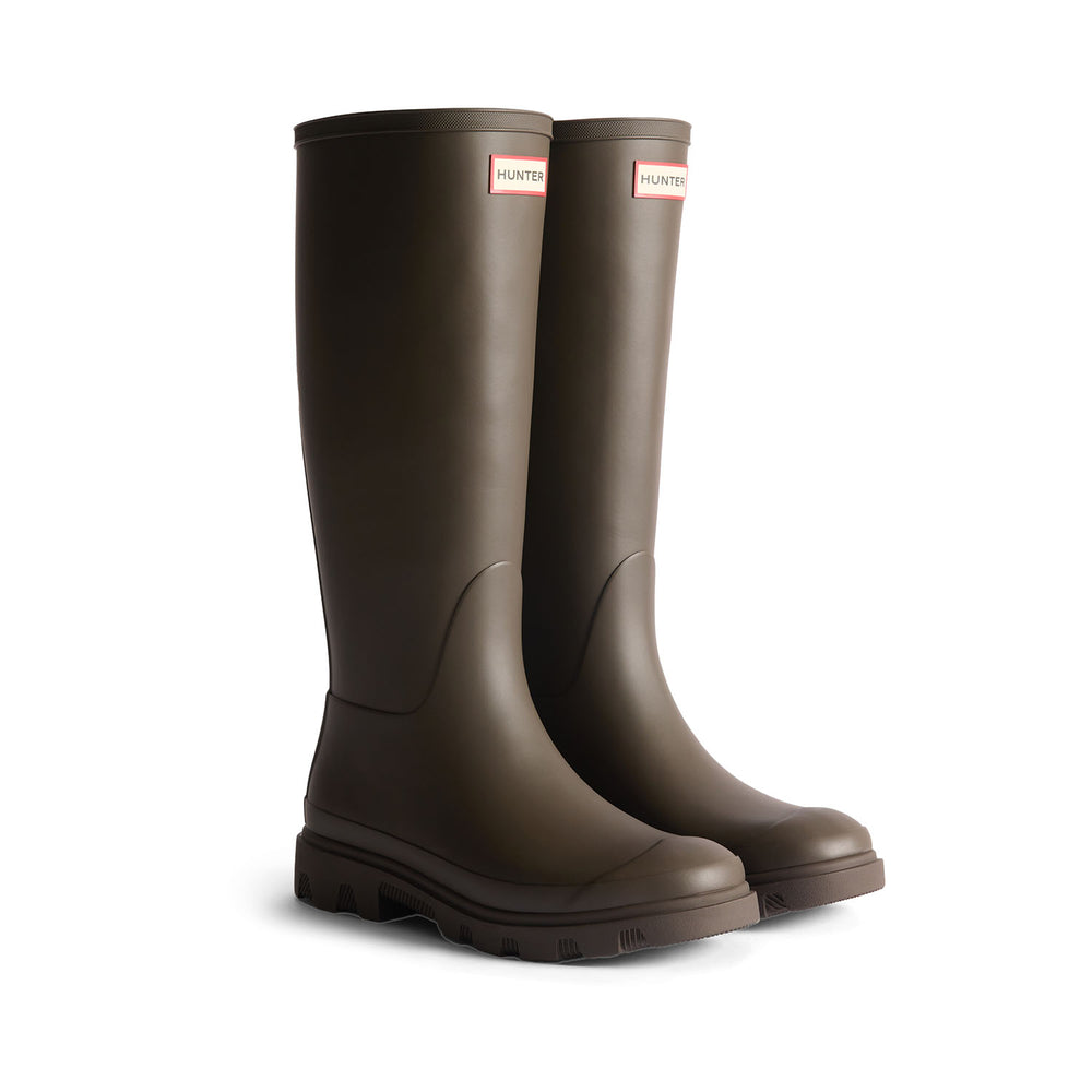 Unisex Downpour Tall Wellington Boots Chocolate Brown