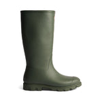 Unisex Downpour Insulated Tall Wellington Boots Dark Olive