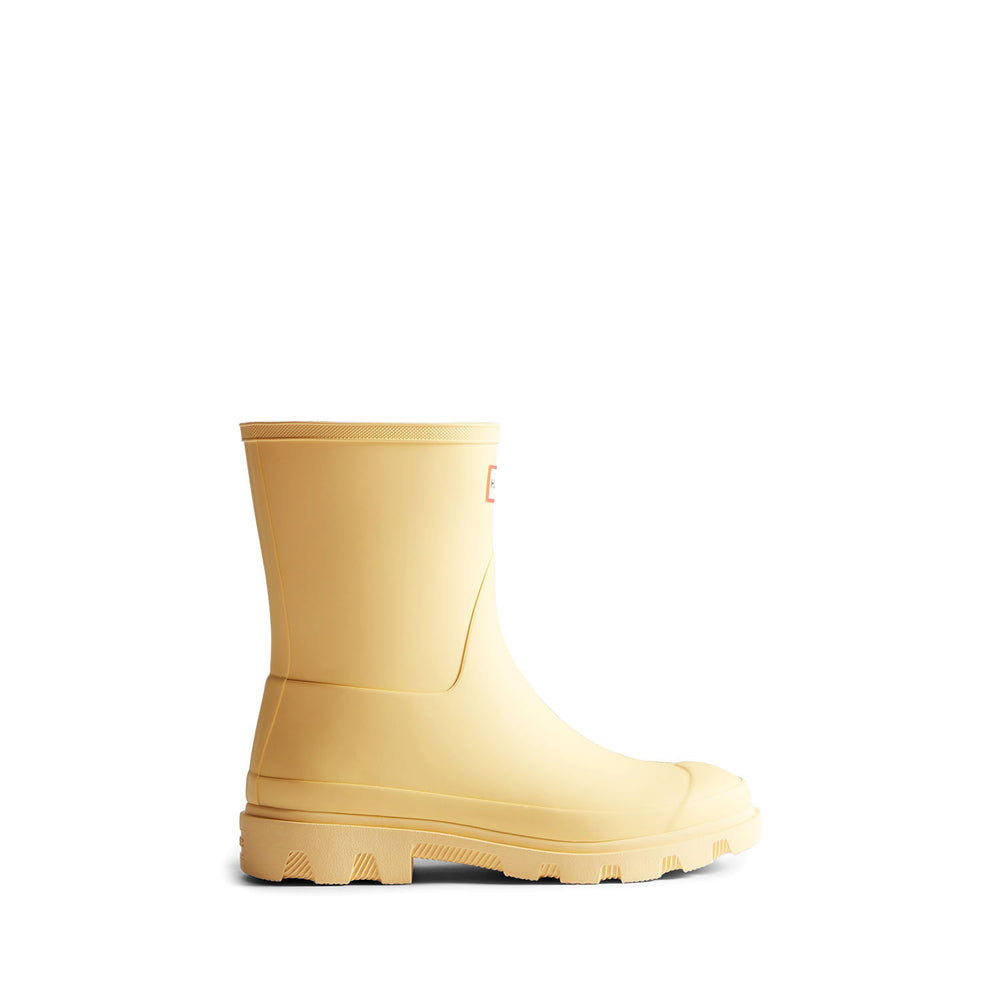 Unisex Downpour Short Wellington Boots Pale Yellow