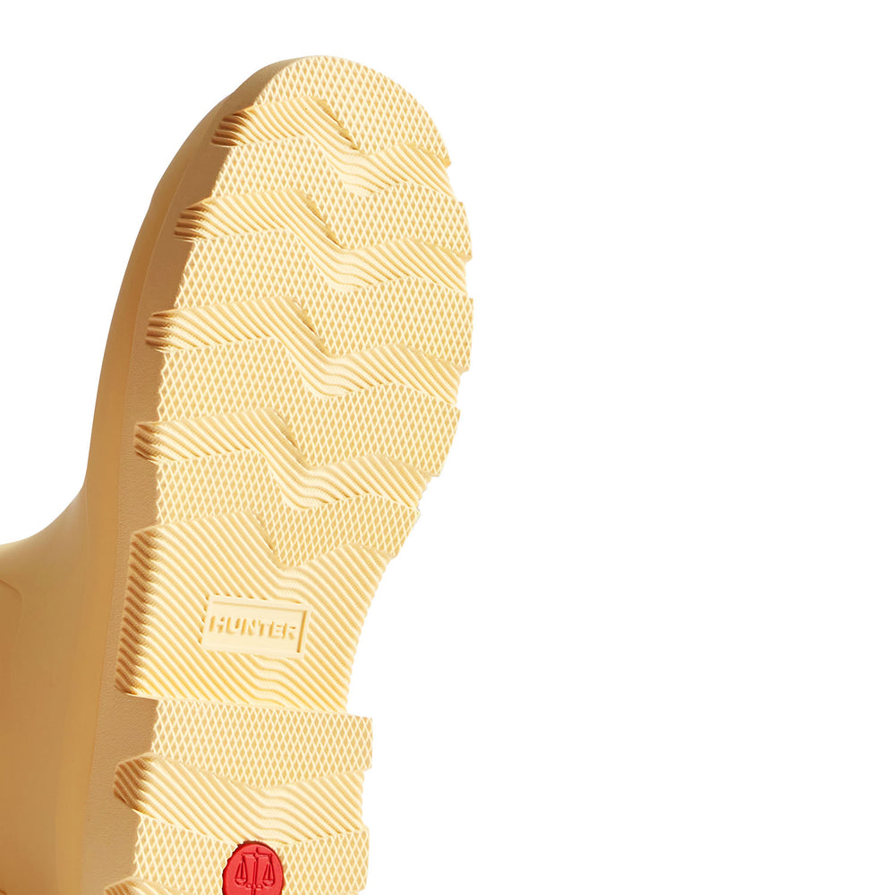 Unisex Downpour Short Wellington Boots Pale Yellow