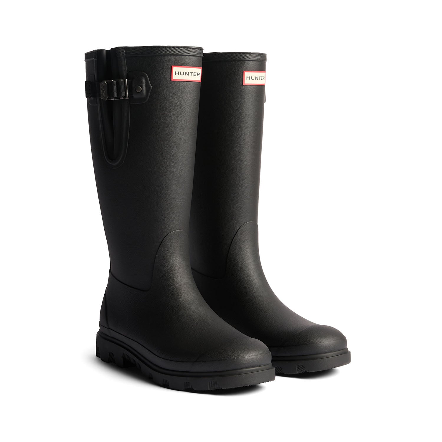 Hunter Downpour Field Adjustable Tall Boot Neo Lined Zwart