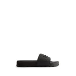 Unisex Core Embossed Silicon Logo Slider Black