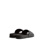 Unisex Core Embossed Silicon Logo Slider Black