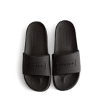 Unisex Core Embossed Silicon Logo Slider Black