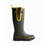 Unisex GANNI X Hunter Tall Adjustable Downpour Wellington Boots Dark Olive/Black