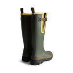 Unisex GANNI X Hunter Tall Adjustable Downpour Wellington Boots Dark Olive/Black