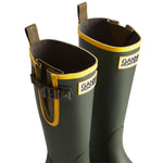 Unisex GANNI X Hunter Tall Adjustable Downpour Wellington Boots Dark Olive/Black