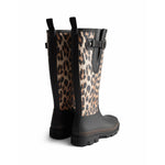 Unisex GANNI X Hunter Tall Adjustable Downpour Wellington Boots Leopard/Black
