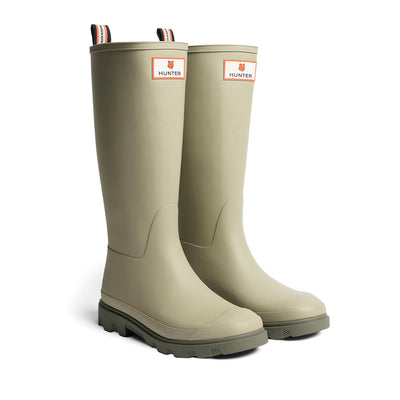MK x HUNTER Unisex Downpour Tall Wellington Boots Ashtree/Pebble