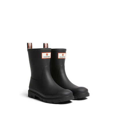 MK x HUNTER Unisex Downpour Short Wellington Boots Black