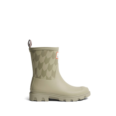 MK x HUNTER Chevron Downpour Short Boots Ashtree/Silver Sage