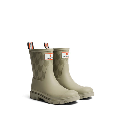 MK x HUNTER Chevron Downpour Short Boots Ashtree/Silver Sage