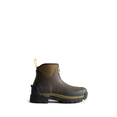 Women's GANNI X HUNTER Balmoral Ankle Boots Chocolate Brown/Military Olive