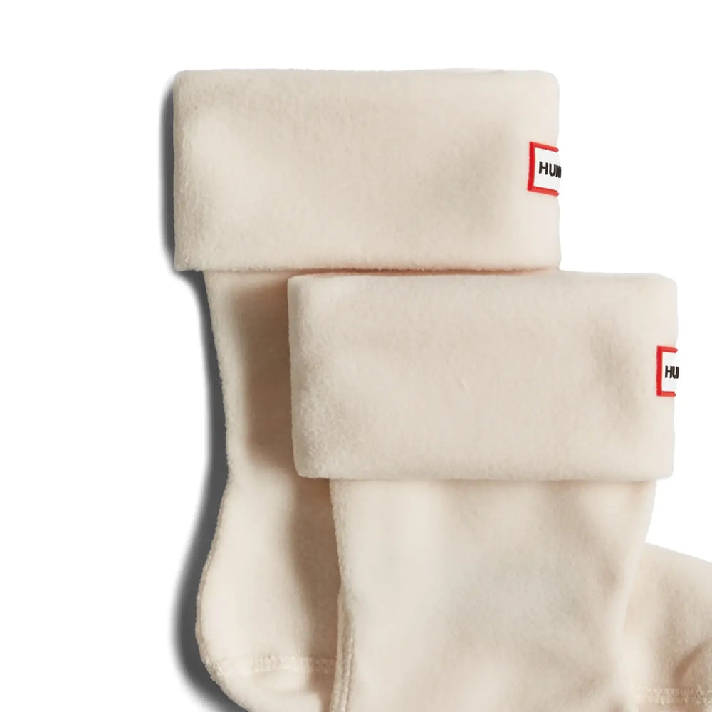 Fleece Short Boots Socks Hunter White