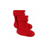 Fleece Short Boots Socks Military Red